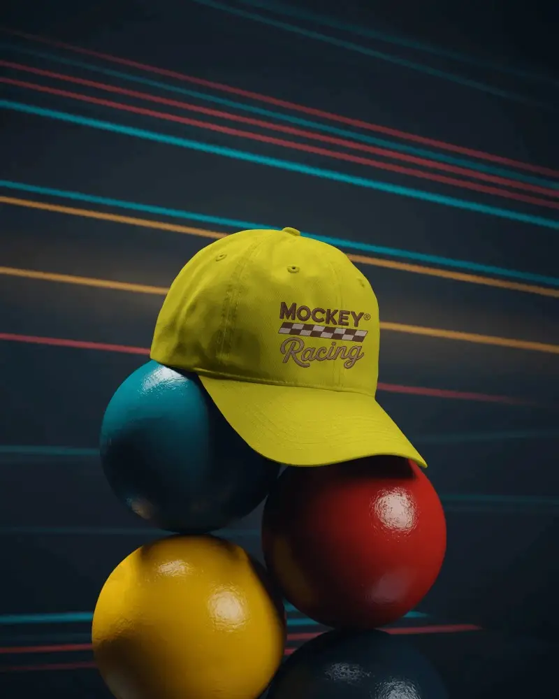 Premium Personalized Baseball Cap Mockup For Custom Design And Promotional Use