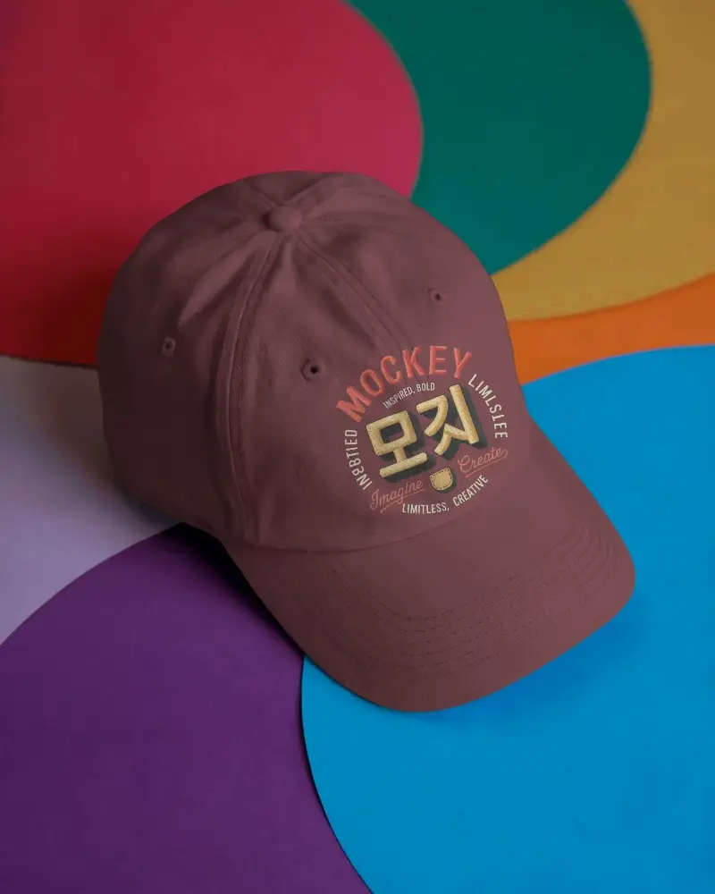 Stylish Casual Cap Mockup For Custom Logotype Branding Presentation Use