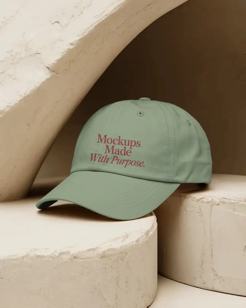 Sleek Minimalist Baseball Cap Mockup With Classic Structured Crown And Curved Brim