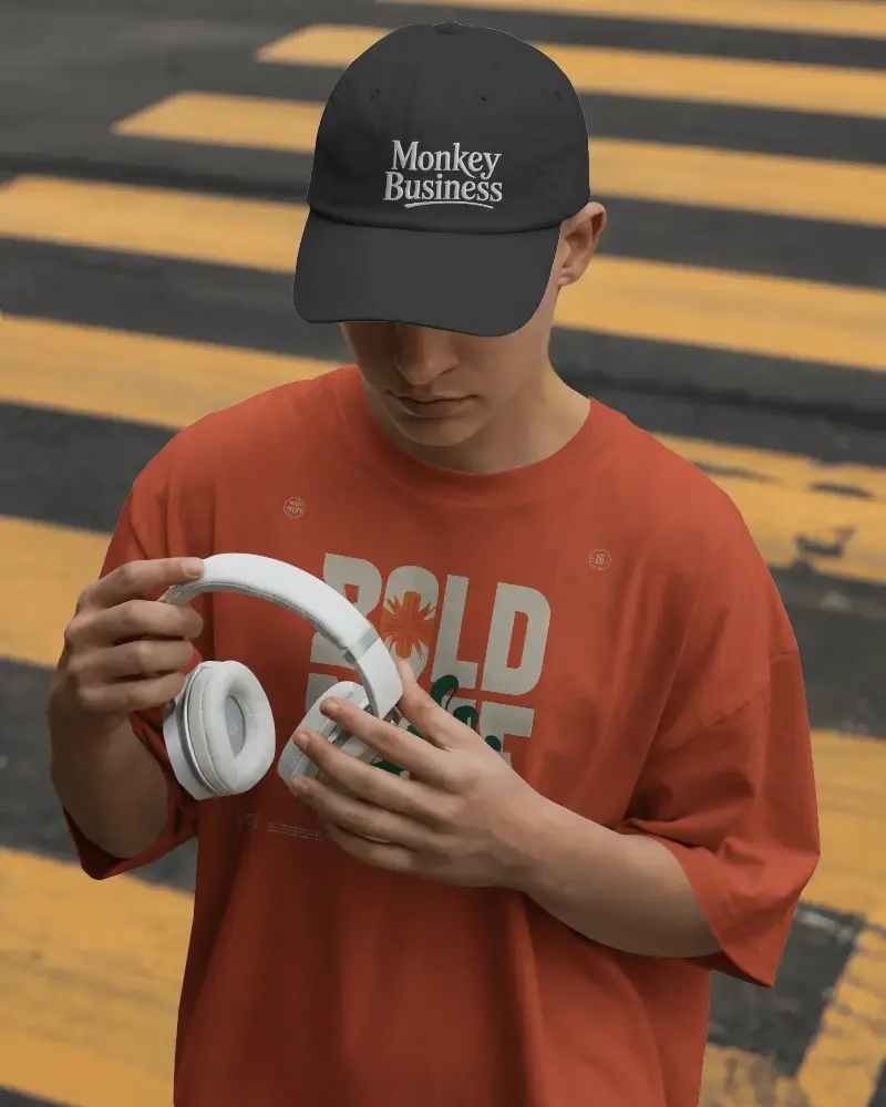 Urban Style Casual Baseball Cap Mockup For Personalized Merchandise And Brand Identity