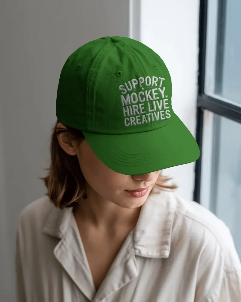 Casual Baseball Cap Mockup For Women With Adjustable Backstrap Comfortable Fashionable