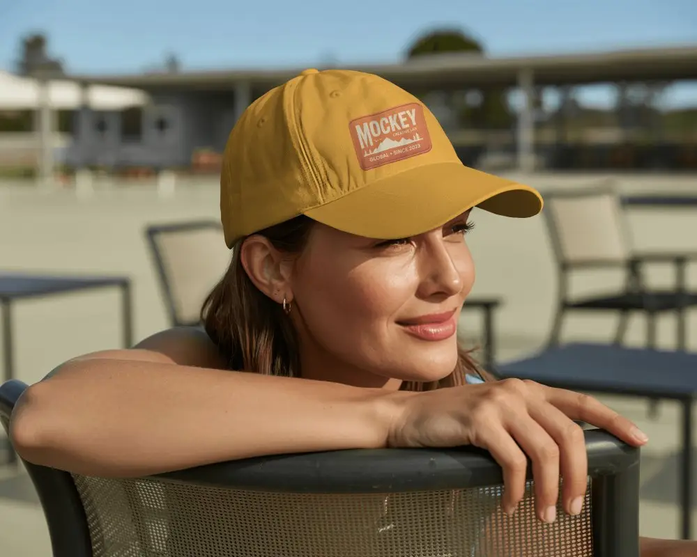 Lightweight Breathable Cap Mockup With Curved Brim For Summer Sports And Casual Outdoor Activities