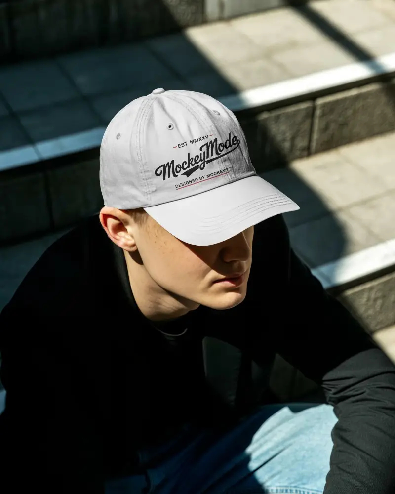 Urban Street Style Cap Mockup For Custom Logo Design Promotions And Fashion Branding