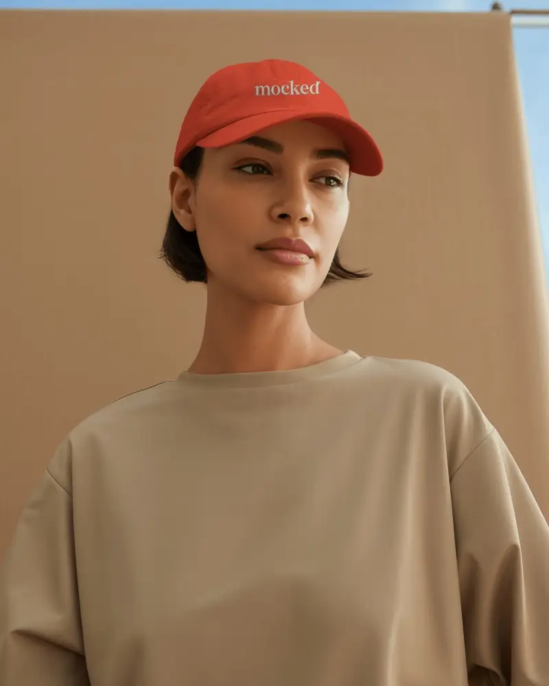 Sleek Cotton Fabric Baseball Cap Mockup With Adjustable Strap For Perfect Fit And Comfort