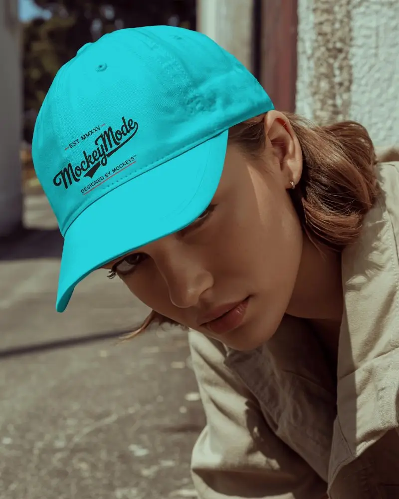 Stylish Baseball Cap Mockup For Outdoor Activities And Casual Streetwear Look With Comfort Fit