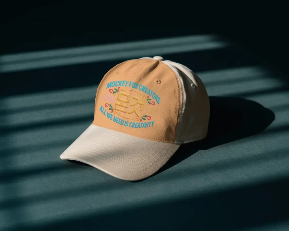 Adjustable Backstrap Curved Brim Cap Mockup For Custom Embroidery And Outdoor Activities