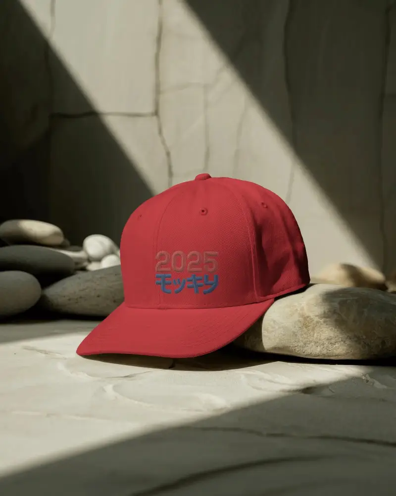 Premium Quality Flat Brim Structured Baseball Cap Mockup Classic Six Panel Design