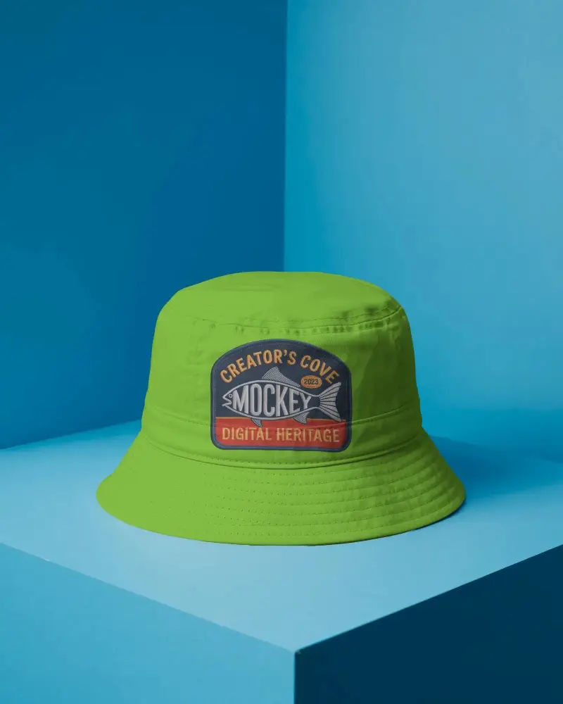 Classic Bucket Cap Mockup Fabric Stylish Casual Headwear For Summer Outdoor Activities