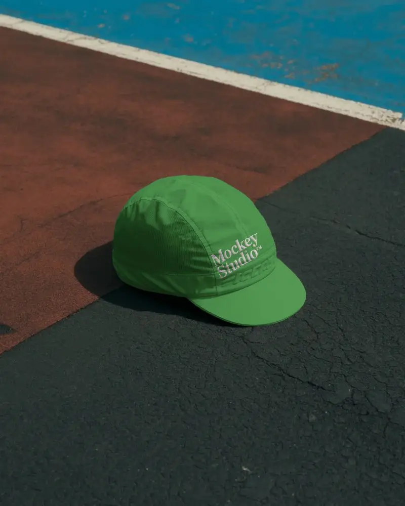 Stylish Sporty Cap Mockup Curved Brim And Stitched Panel Design For Outdoor Activities