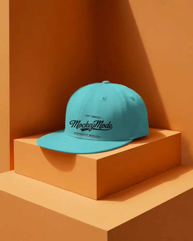 Sleek Modern Snapback Cap Mockup Ideal For Fashion Brands And Merchandise