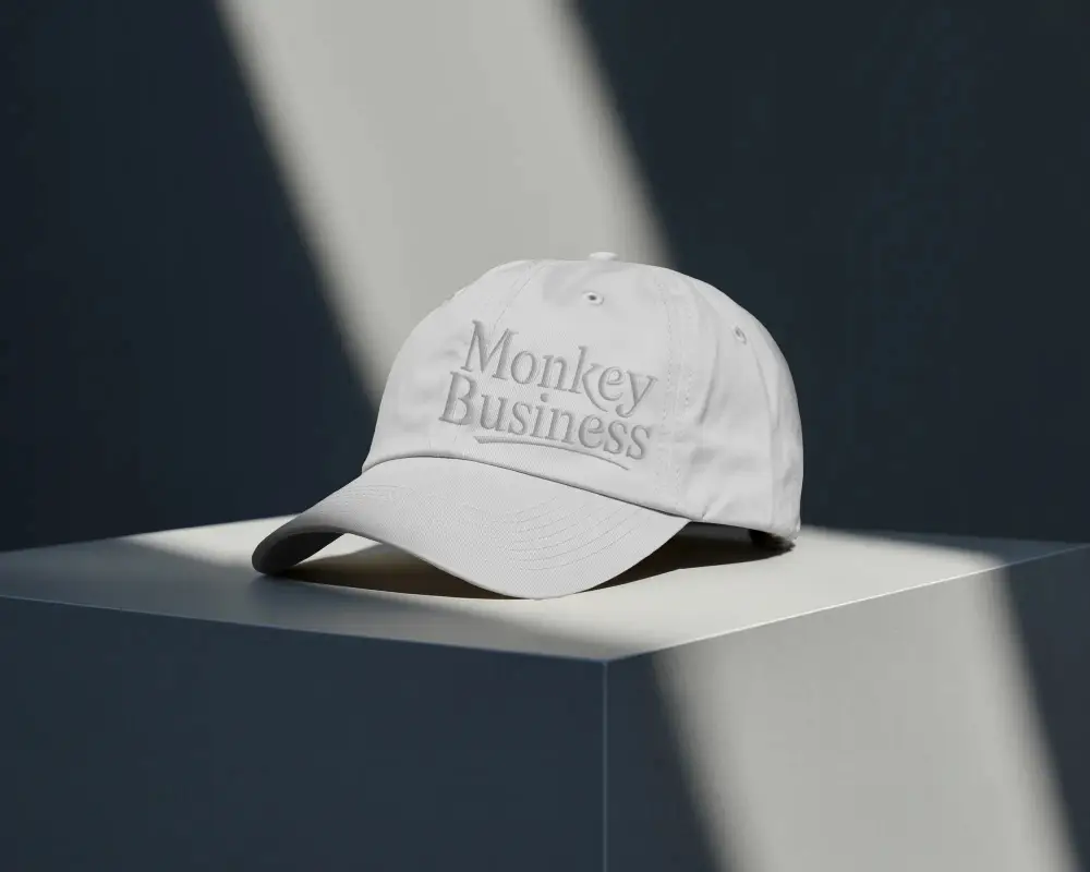 Classic Baseball Cap Mockup With Curved Brim And Adjustable Backstrap Design