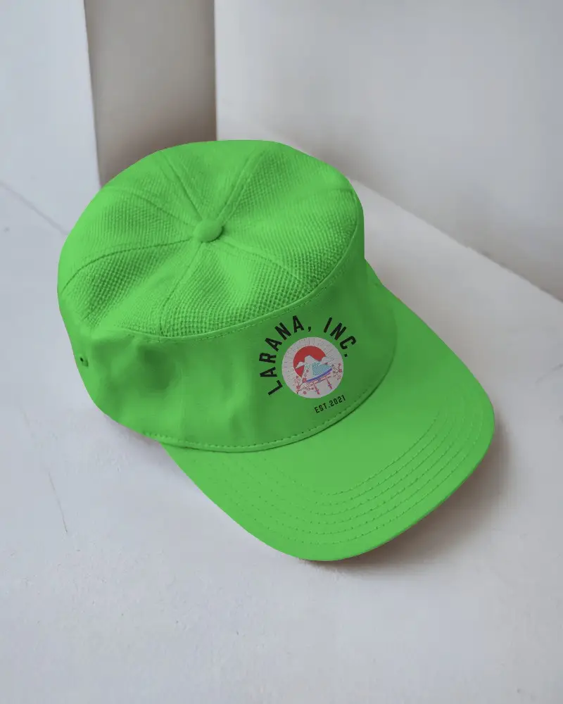 Angled Top View Cap Mockup With Realistic Lighting And Embroidered Logo Space