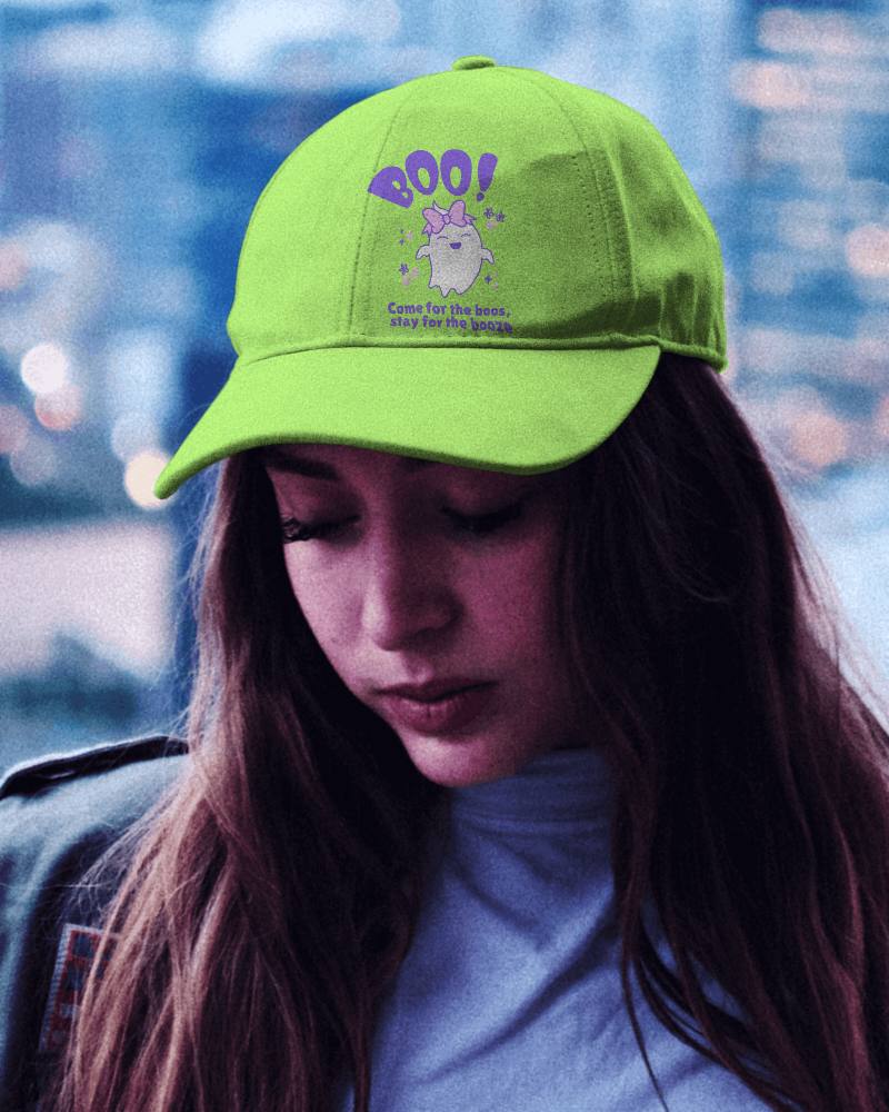 Dad Hat Mockup With Sunset Light And Cityscape