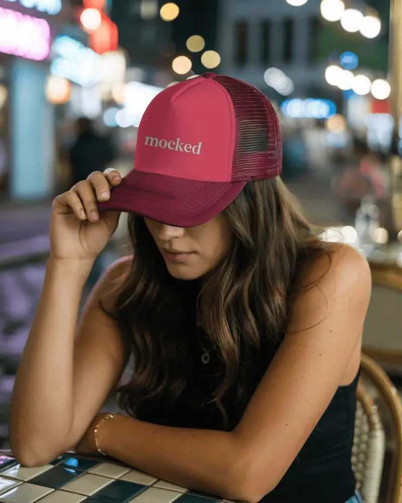 Stylish Trucker Hat Mockup For Custom Logo Design And Brand Promotion Social Media Usage
