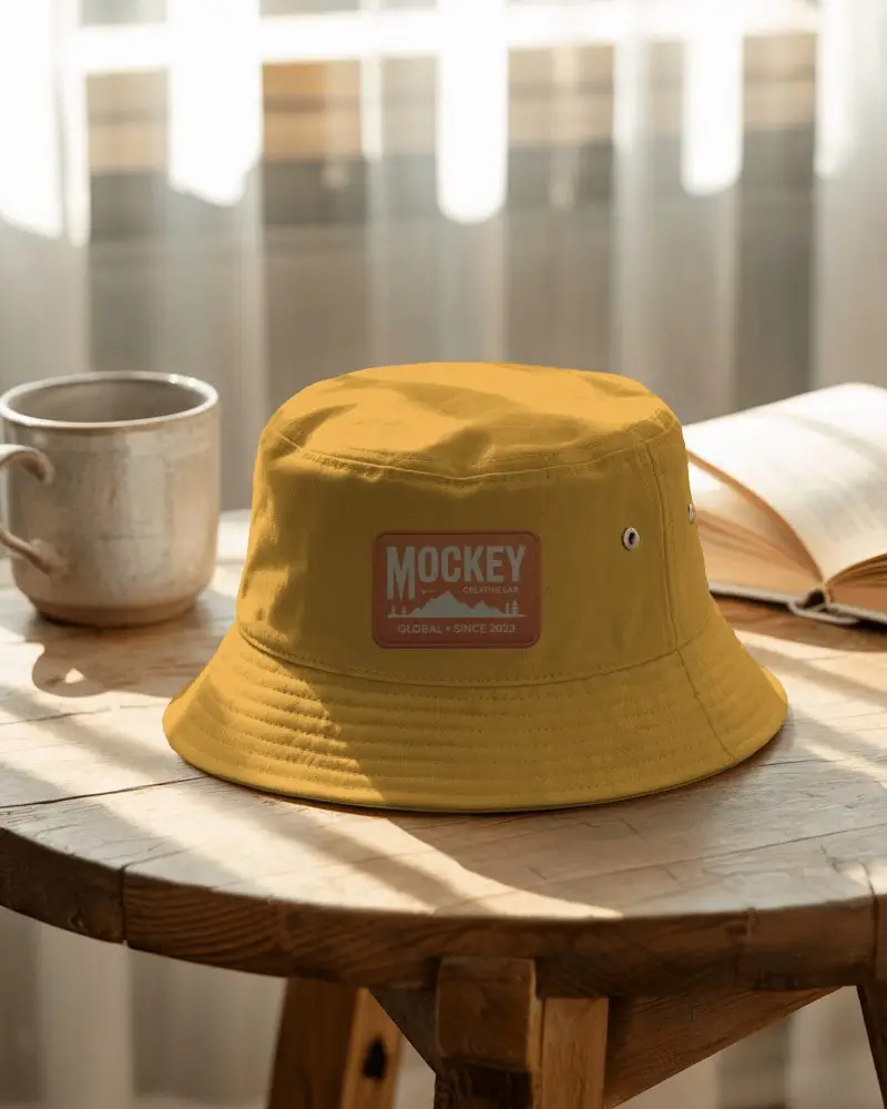 Classic Bucket Hat Mokcup For Casual Outdoor Fashion Accessory Stylish Headwear Present