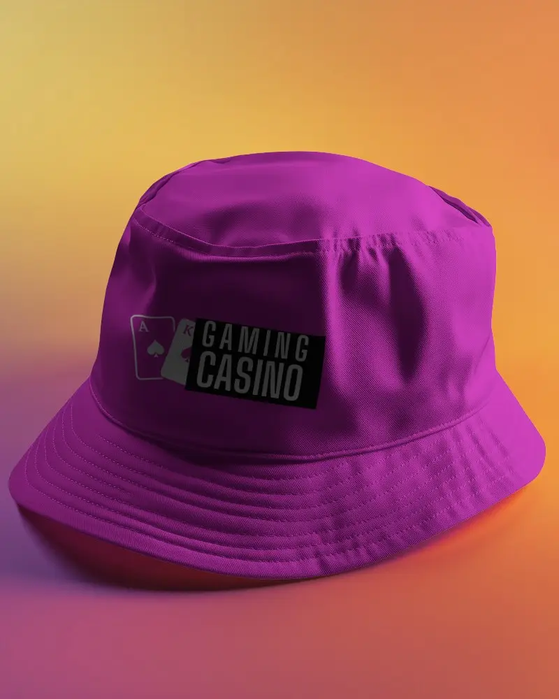 Realistic Bucket Hat Mockup With Smooth Shadow And Vibrant Background Light Play