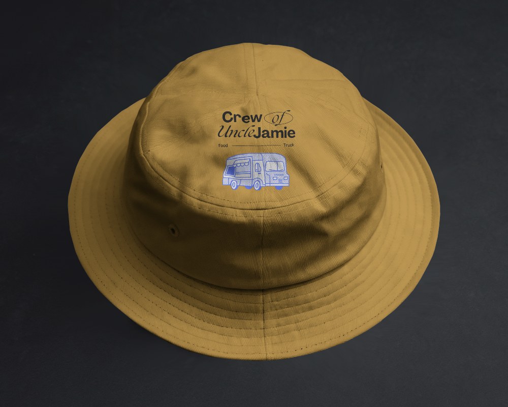 Top View Hat Mockup On Dark Surface Minimal And Focus On Design