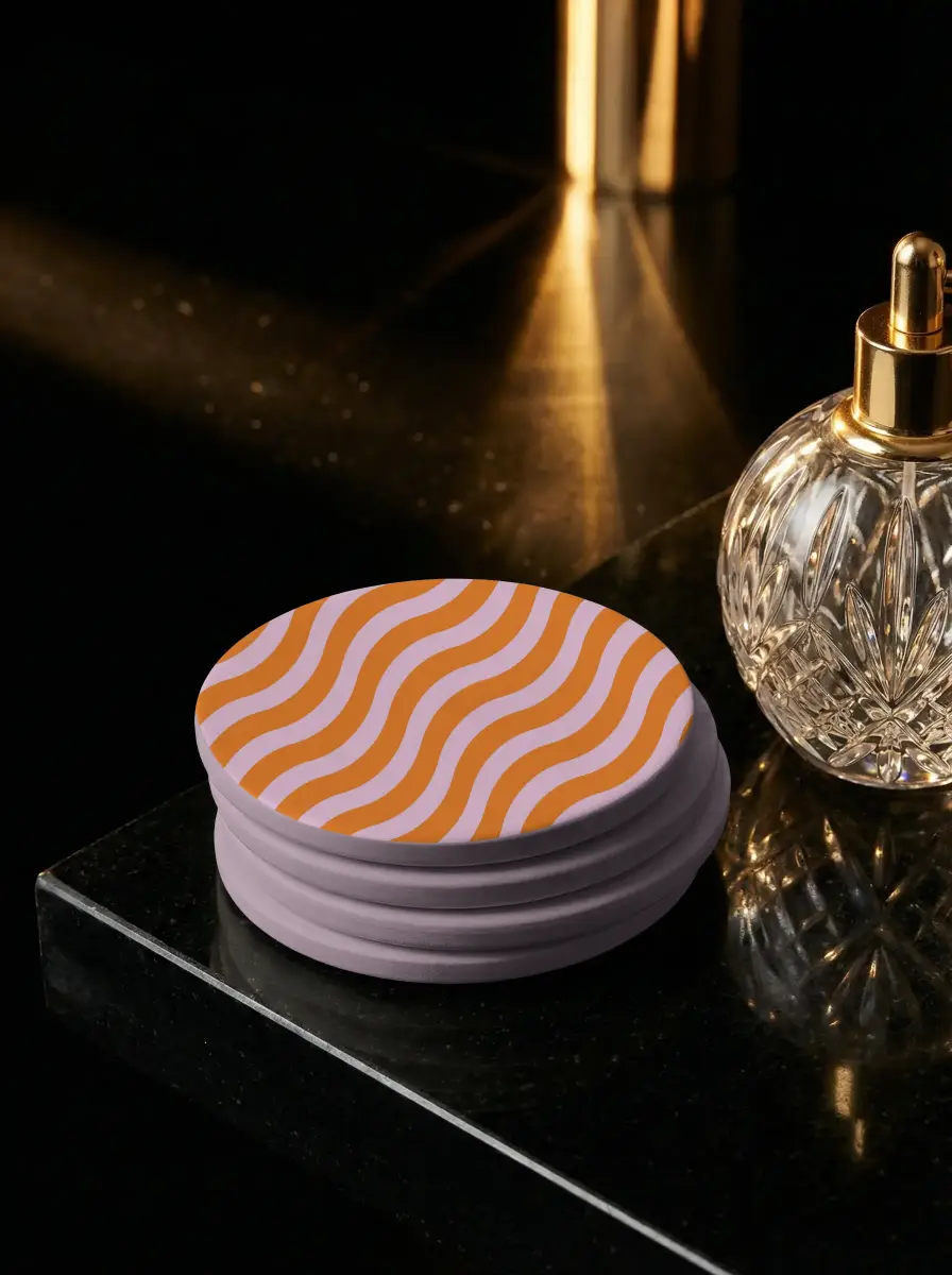 Sleek Rounded Coaster Mockup For Custom Branding And Personalized Printing Ideas