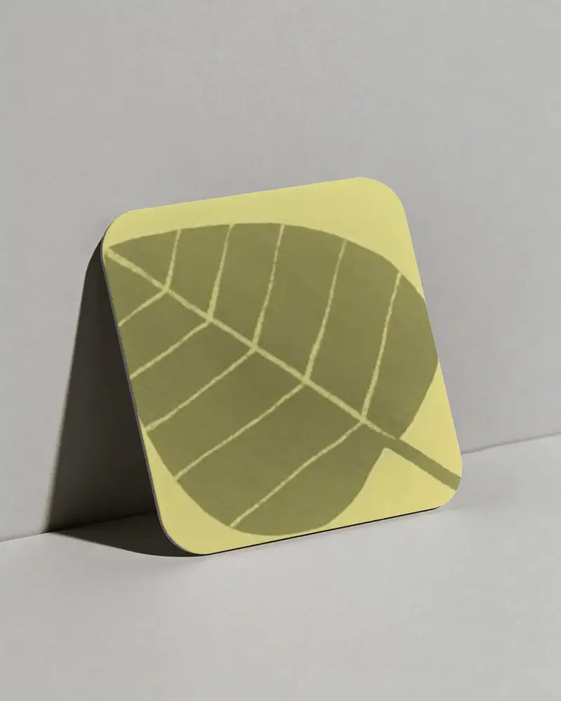 Premium Square Coaster Mockup With Rounded Corners For Branding And Design Presentation Use