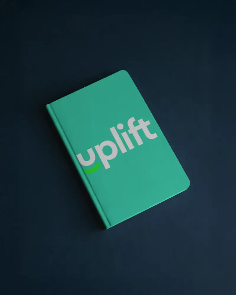 Clean Hardcover Notebook Logo Mockup Blank Cover Business Stationery Design Template