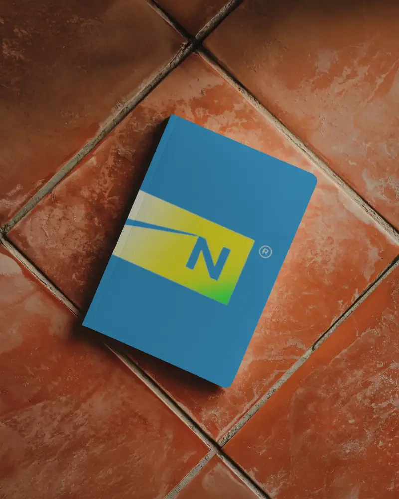 Minimalistic Company Branding Notebook Logo Mockup For Professional Identity Presentation