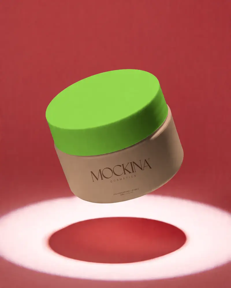 Premium Cosmetic Jar Mockup For Skin Care Cream Packaging Design Presentation