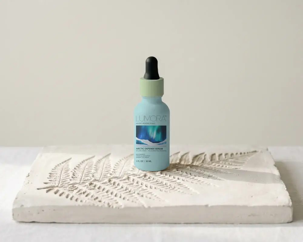 Natural Skincare Serum Dropper Bottle Minimalist Cosmetic Bottel Mockup Design