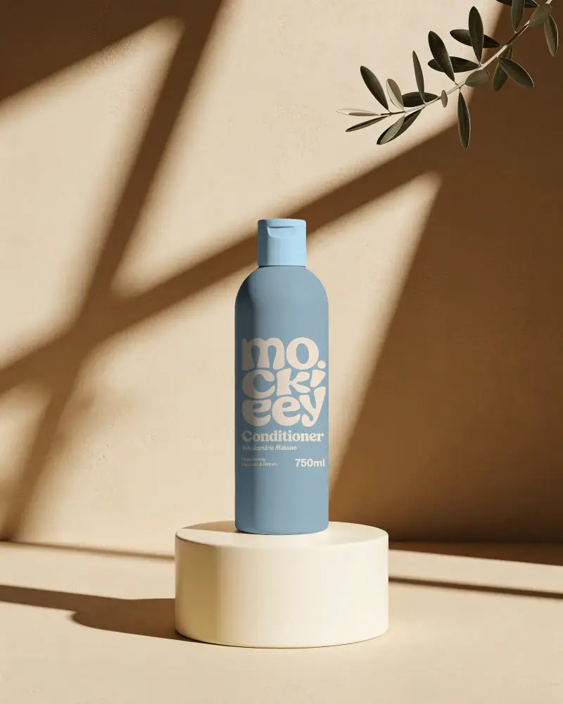 Cosmetic Bottle Packaging Mockup For Skincare Product Display And Brand Presentation Setup