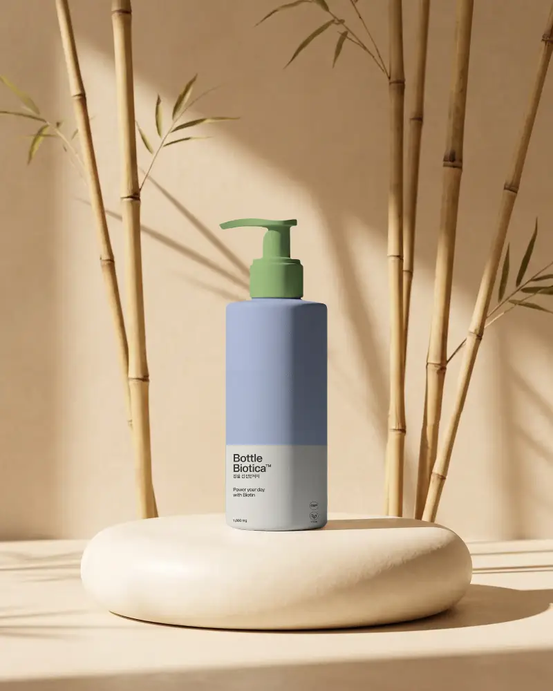 Eco Friendly Cosmetic Pump Bottle Mockup With Natural Bamboo Background For Branding