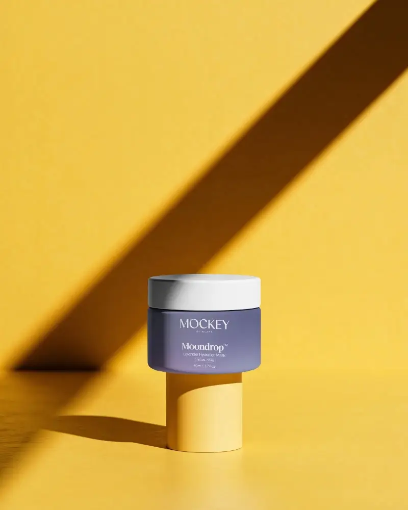 Minimalistic Cosmetic Jar Mockup Clean Beauty Packaging Design For Skincare Products