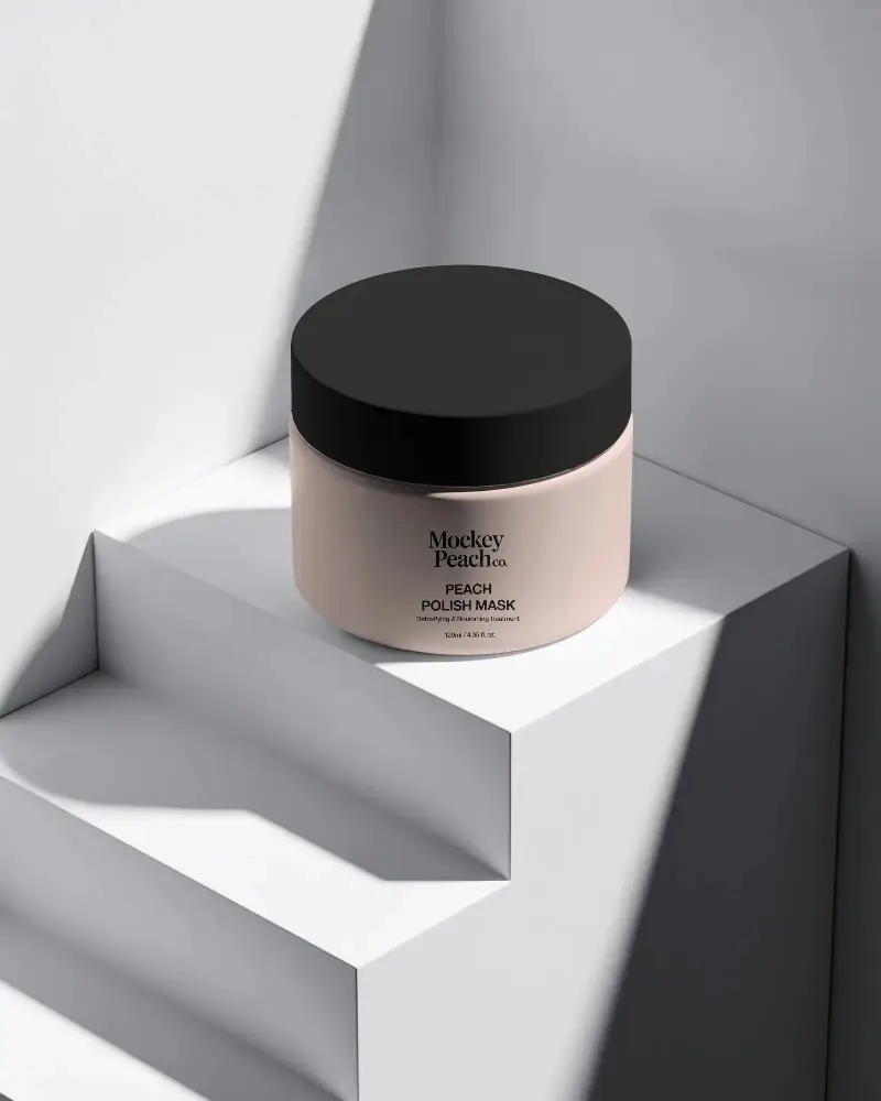Minimalist Cosmetic Jar Mockup For Beauty Product Presentation Clean Design