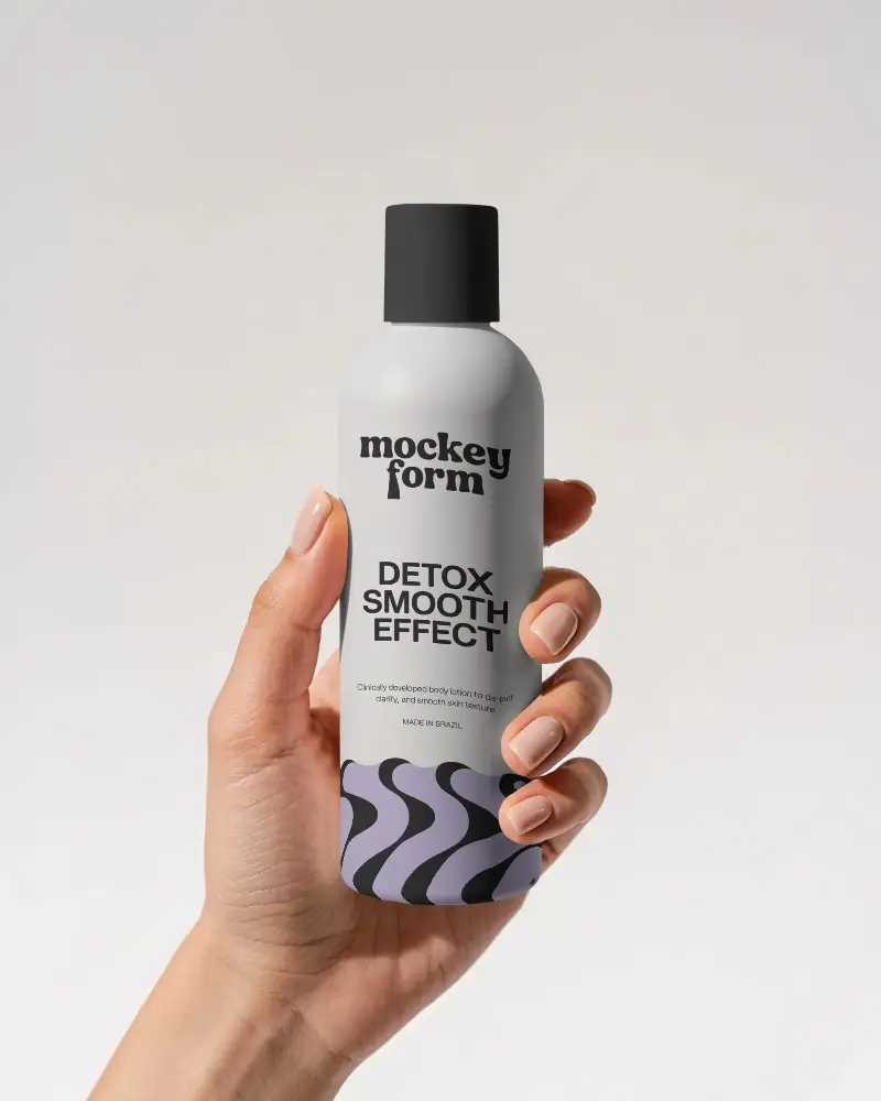 Sleek Modern Cosmetic Bottle Mockup For Branding And Product Packaging Presentation
