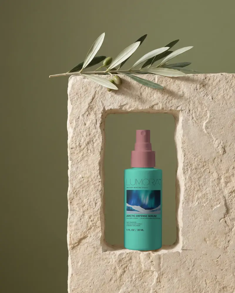 Natural Skincare Spray Bottle Mockup Mockup Minimalist Stone Brick For Beauty Products