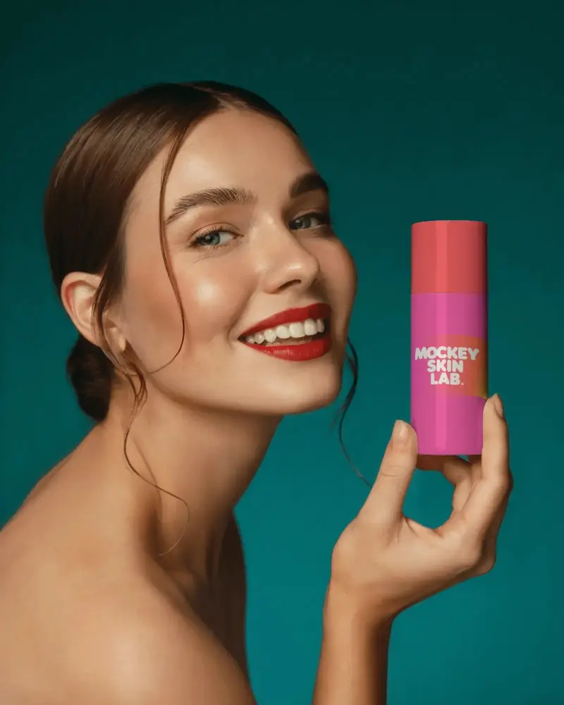 Natural Glow Skincare Product Packaging Cosmetic Mockup For Beauty And Cosmetic Branding