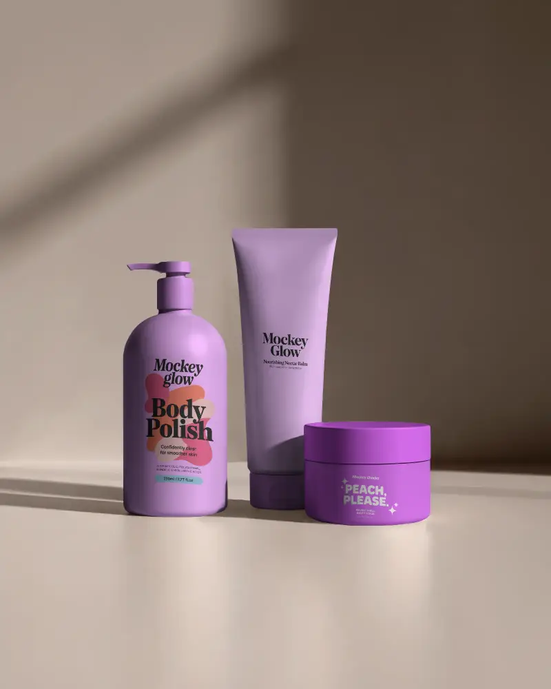 Minimalist Cosmetic Set Mockup With Pump Tube And Jar Mockup For Brand Promotion