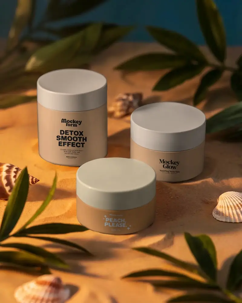 Premium Skincare Jar Mockups For Luxury Beauty And Organic Cosmetic Product Presentation