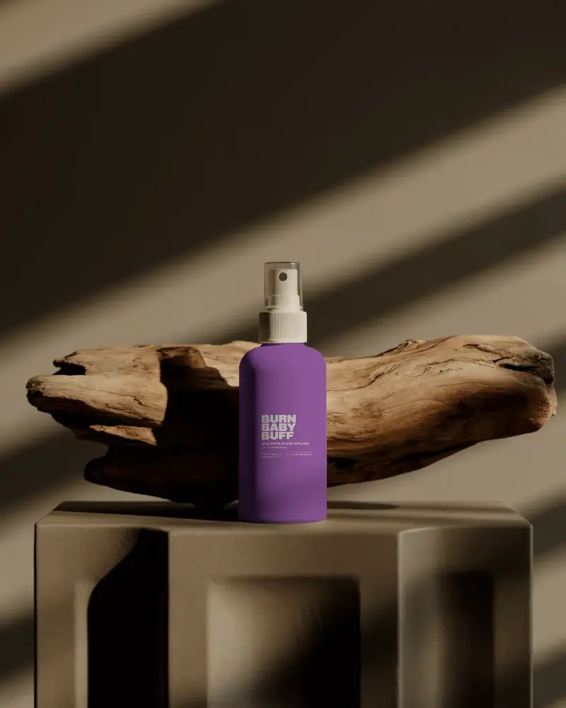 Natural Beauty Spray Mockup Minimalist Design For Skincare And Cosmetics Packaging