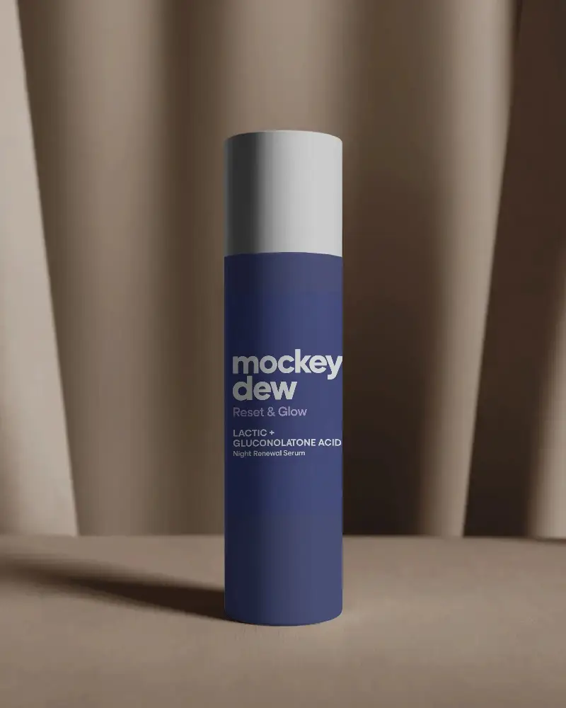 Sleek Minimalist Cylindrical Cosmetic Container Mockup For Product Branding Presentation