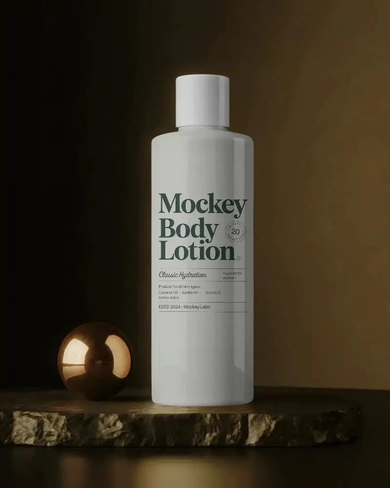 Elegant Cosmetic Bottle Mockup With Minimalist Design And Luxury Packaging Presentation