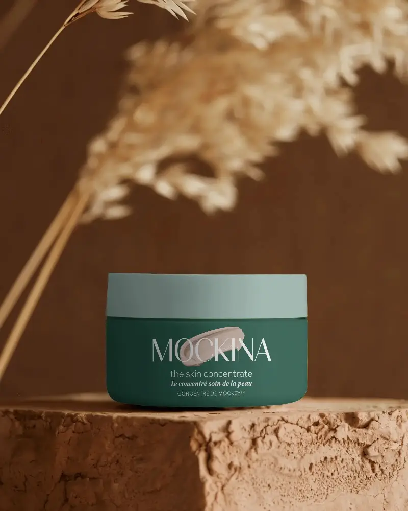 Natural Skincare Jar Mockup On Organic Texture For Beauty Product Presentation