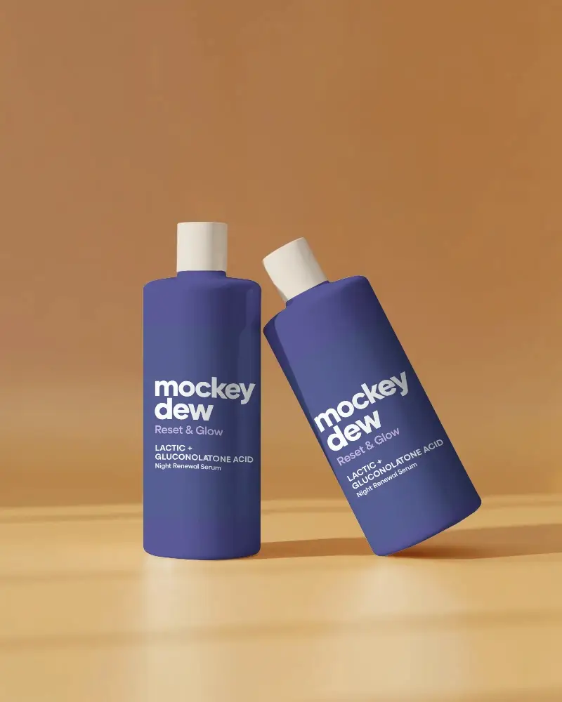 Sleek Minimalist Cosmetic Bottle Mockup For Lotion Shampoo Or Skincare Packaging Display