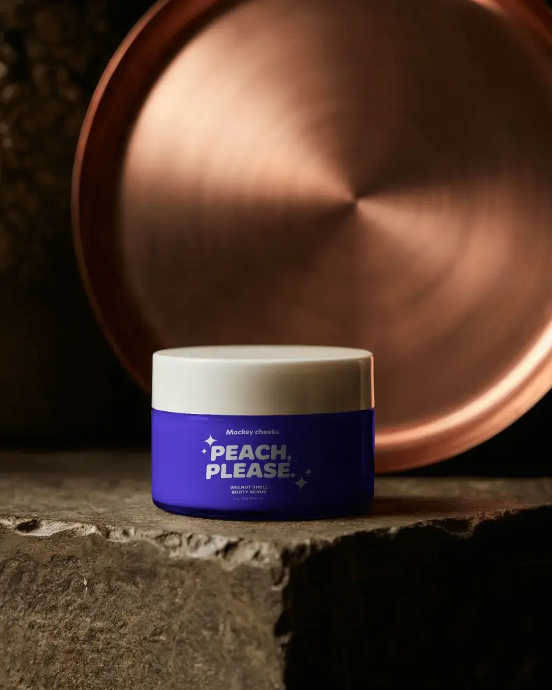 Luxury Skincare Cosmetic Jar Mockup On Natural Stone With Modern Aesthetic Background Display