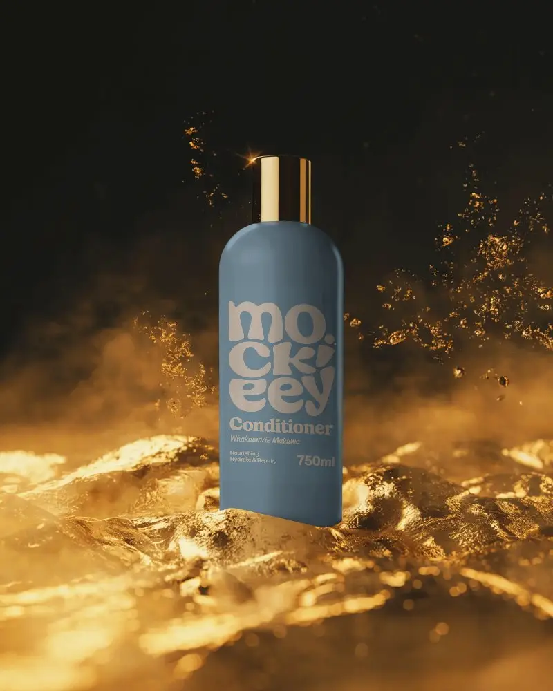 Luxury Cosmetic Container Mockup With Shiny Metallic Cap On Glossy Background