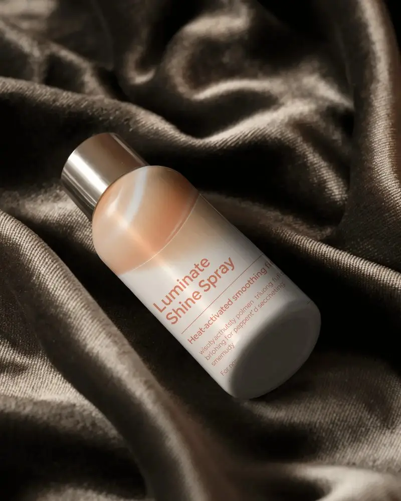 Elegant Cosmetic Bottle Mockup On Soft Satin Fabric For High End Product Presentation