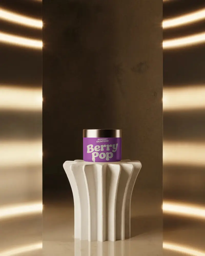 Minimalistic Cosmetic Jar Mockup For Premium Face Cream Presentation Visual