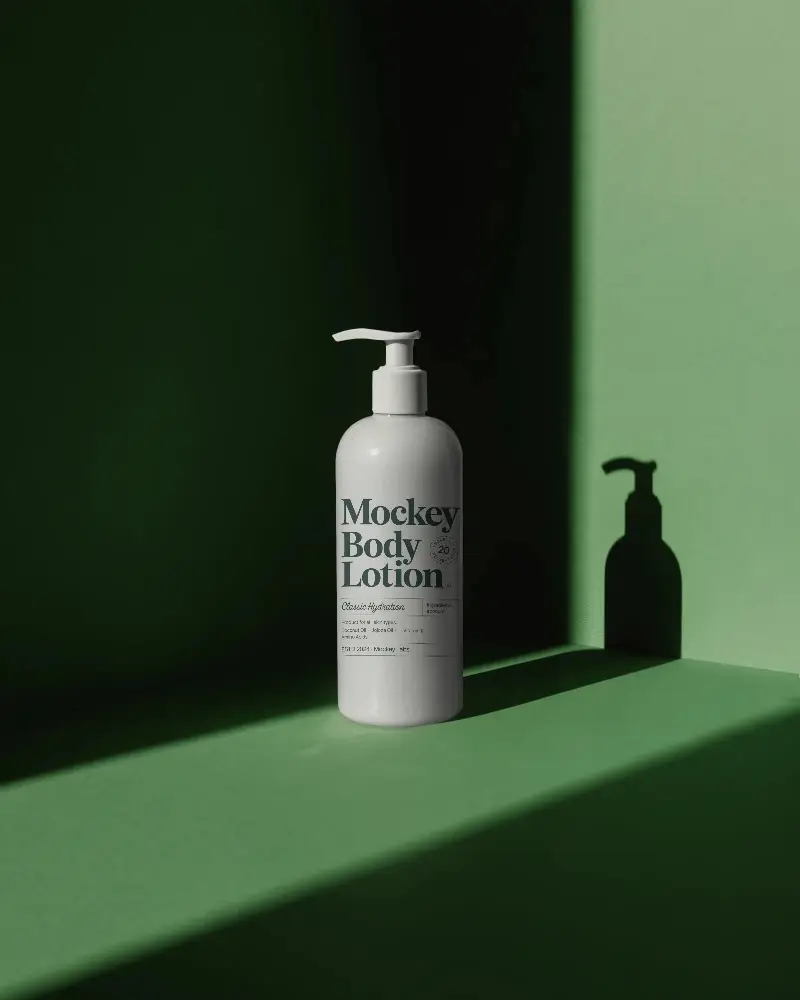 Minimalist Cosmetic Bottle Mockup With Pump Dispenser Ideal For Skincare Product Branding