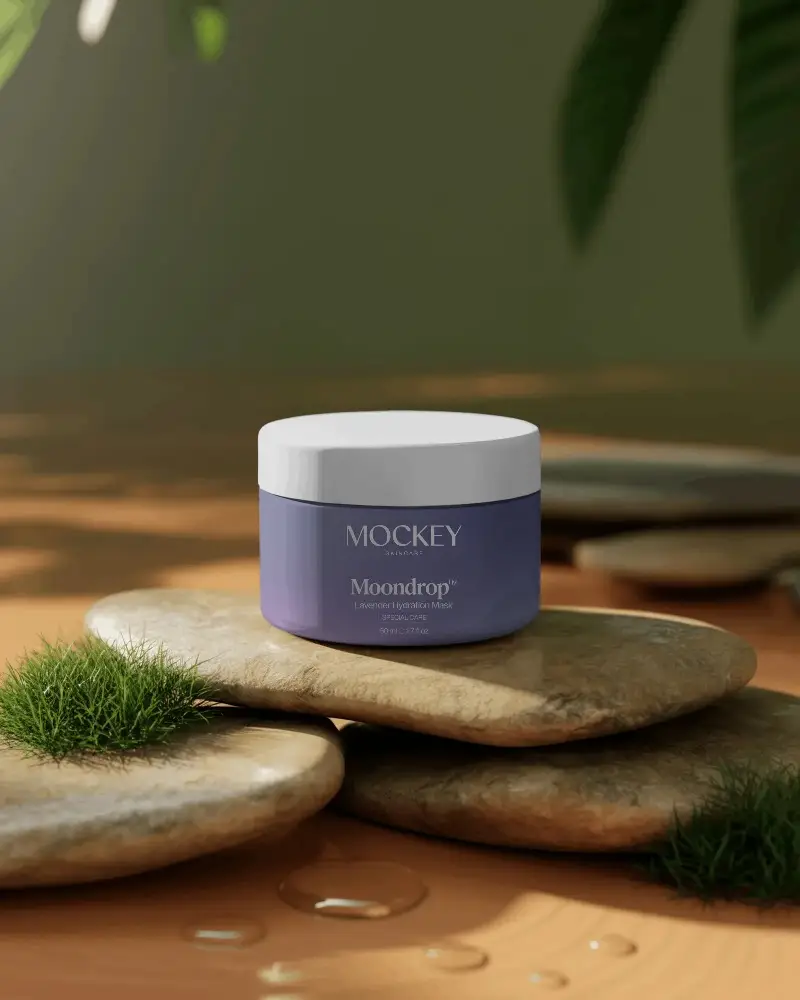 Eco Friendly Cosmetics Packaging Jar Mockup On Minimalist Stone Surface