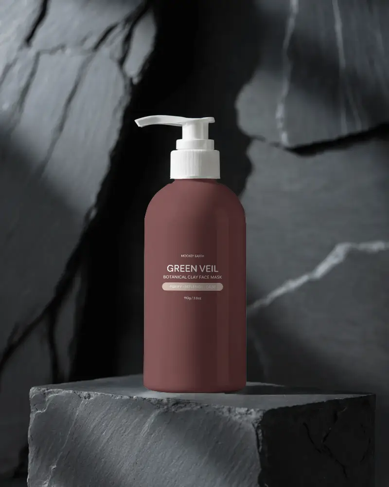 Pump Bottle Cosmetic Packaging Mockup For Beauty Care Product Presentation