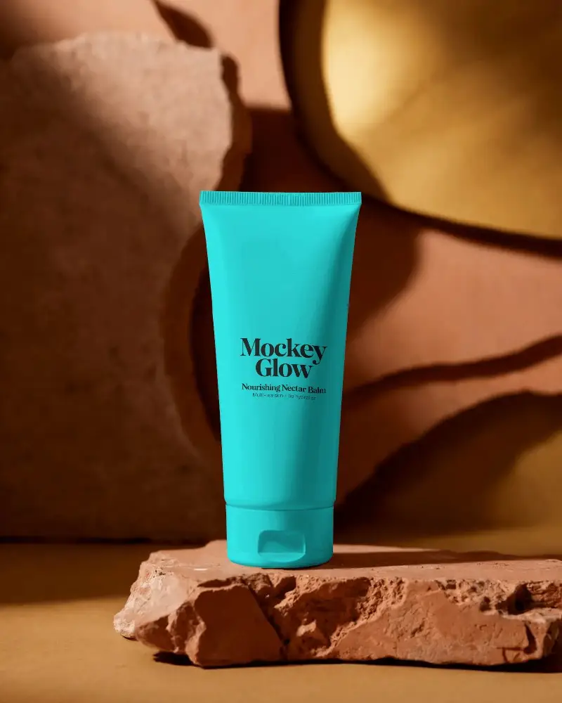 Premium Cosmetic Packaging Tube Mockup For Skincare Beauty Brand Presentations