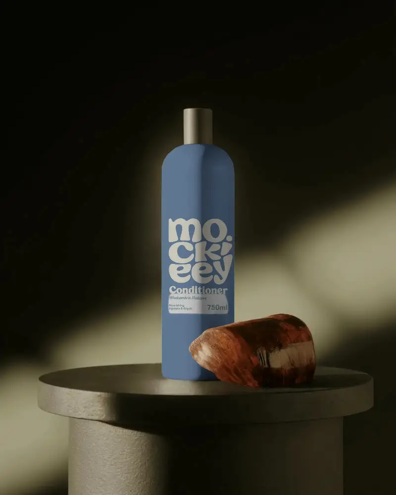 Premium Minimalist Cosmetic Bottle Mockup For Skincare Or Haircare Product Presentation